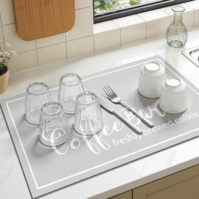 Findosom Dish Drying Mat, Cuttable Drying Mat