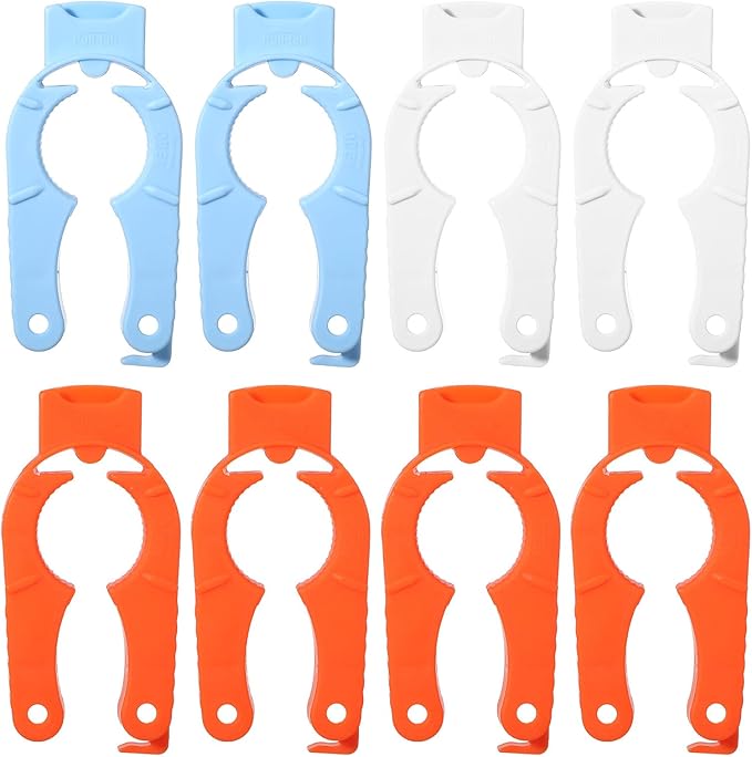8 Pcs Water Bottle Opener Plastic Bottle Cap Opener Multi-Purpose Orange Soda