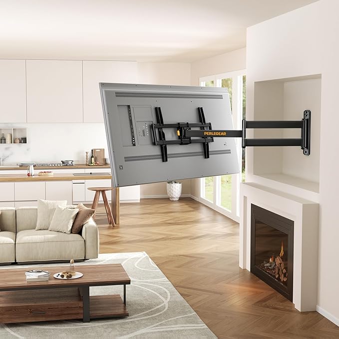Perlegear Corner TV Wall Mount Long Arm TV Mount Bracket