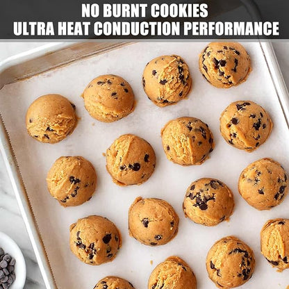 Baking Sheet Cookie Sheet Set of 2, Umite Chef Stainless Steel Baking Pans Tray