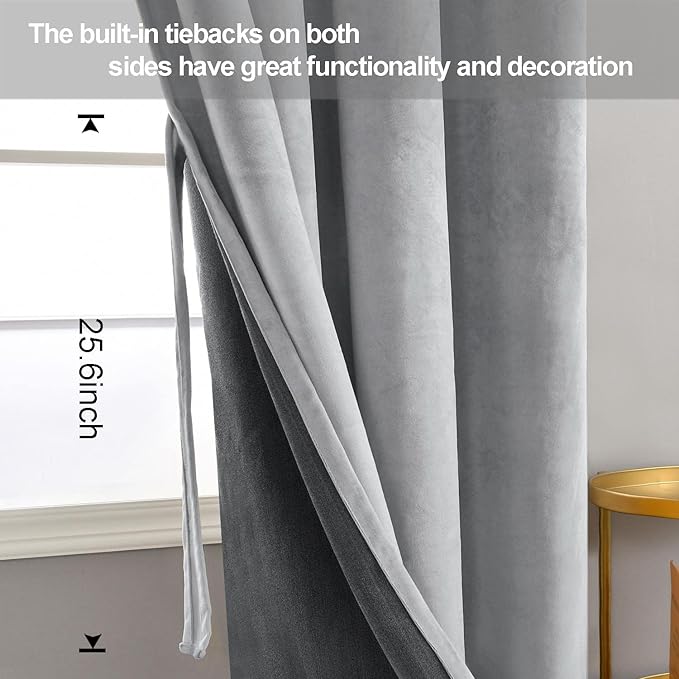 JIUZHEN Extra Long Velvet Curtains
