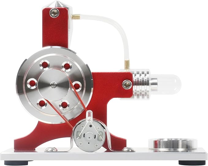 Sunnytech Hot Air Stirling Engine Motor Model Educational Toy Electricity Generator Colorful LED SC (SC005)