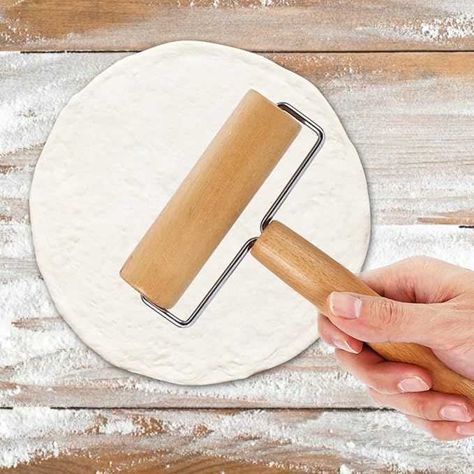 Small Rolling Pin, Pizza Dough Roller, Non Stick Wood Pastry Roller, Kitchen