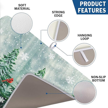 Winter Pines Tree Dish Drying Mats