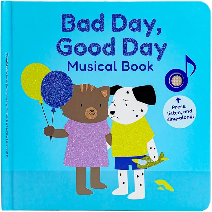 Cali's Books Bad Day, Good Day Emotions Books by Mother Moon - Feelings Book for Toddlers 1-3, Musical Books for Kids, Interactive Toddler Sound Book, Montessori Learning Music Toys