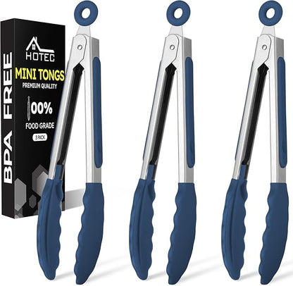 Hotec Mini Silicone Kitchen Tongs
