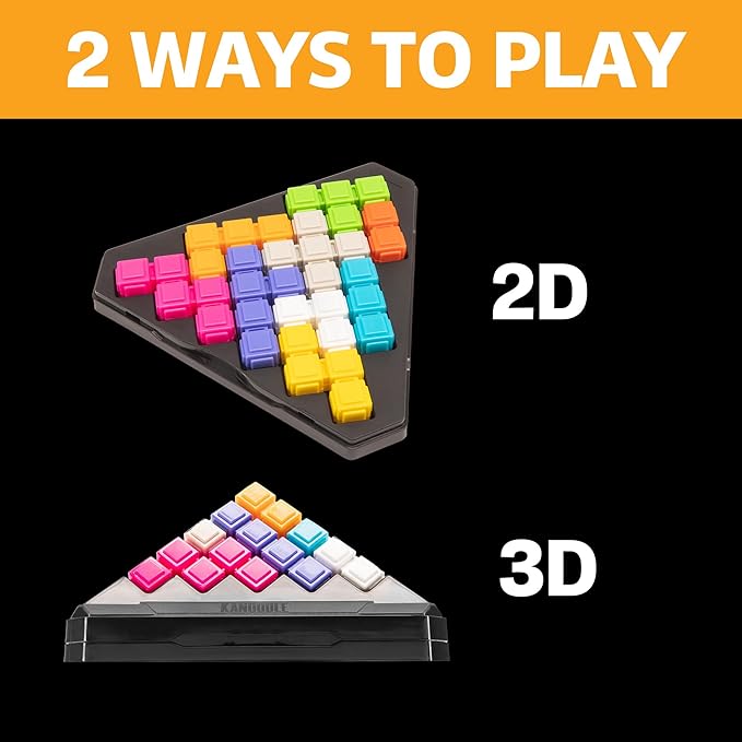 Educational Insights Kanoodle Pyramid - 3D Brain Teaser Puzzles, Single Player Brain Game, Handheld Travel Games for Kids, Challenging Logic Puzzle Games and Gifts for Kids, Teens & Adults Ages 7+