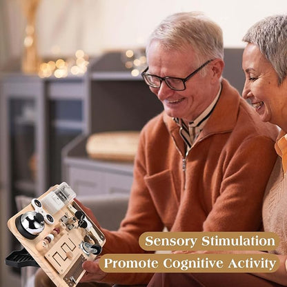 Dementia Activities for Seniors-Fidget Busy Board-Alzheimers Products for Elderly-Memory Games for Autism Adult-Dementia Gadgets-Sensory ADHD Toys-Anxiety Relief Items-Gift for Seniors