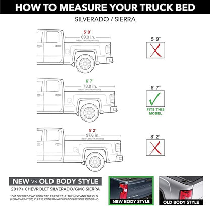 RealTruck BAK BAKFlip F1 Hard Folding Truck Bed Tonneau Cover | 772121 | Fits 2014 - 2018, 19 Ltd/Lgcy Chevy/GMC Silverado/Sierra Limited/Legacy, 2014 1500, 2015-19 ALL 6' 7" Bed (78.9")