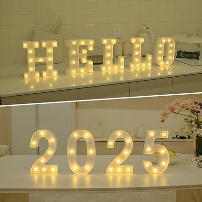 Foaky Decorative Led Marquee Light Up Number, Marquee Light Up Number Sign for Night Light Wedding Birthday Party Christmas Home Bar Decoration Number(0)