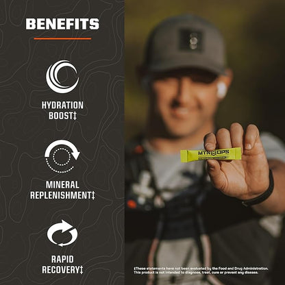MTN OPS Electrolytes Powder Packets, Sugar Free Hydration Packets, Gluten-Free Hydration Powder, Electrolyte Packets STM ?œStraight to Mouth??- Variety Pack of 3 Flavors, 30 Packs