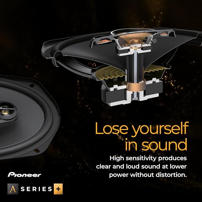 Pioneer A-Series PlusTS-A6901C 6” x 9” 2-Way Speakers (Pair) – 450W Max, Crisp Highs + Clear Vocals, Enhanced Bass, Ideal Factory Upgrade, Installation Adaptors Included