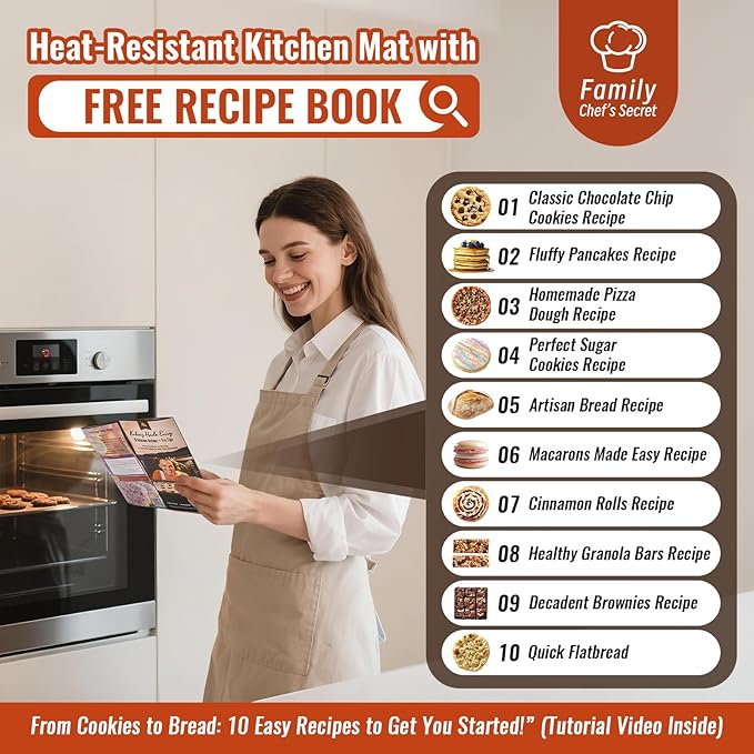 Baking Mats Silicone for Baking Sheet, Non Stick Pastry Mat for Dough Rolling