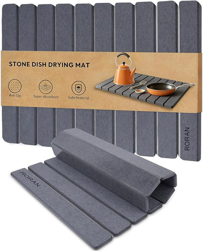 Stone Drying Mat for Kitchen Counter, Drying Matt Kitchen Counter, Quick Dry