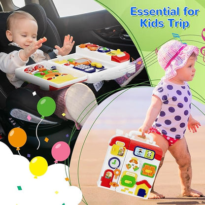 Montessori Toys for 1 Year Old Boy Girl, Musical Montessori Busy Board for 12-18 Month Age, Educational Montessori Toy for Toddlers 1-3, Birthday Gift for 1+ Year Old Boy Girl