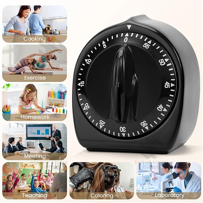 Kitchen Timers for Cooking, 60 Minute Wind Up