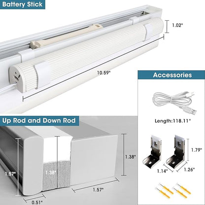 SmartWings Motorized Cellular Shades, Honeycomb Blinds Compatible