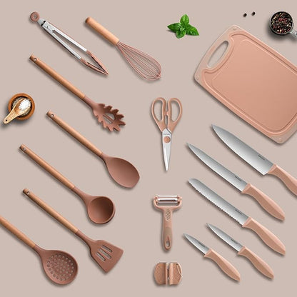 RAXCO Utensil Sets, 18-Piece Silicone Cooking Utensils and Kitchen Accessories
