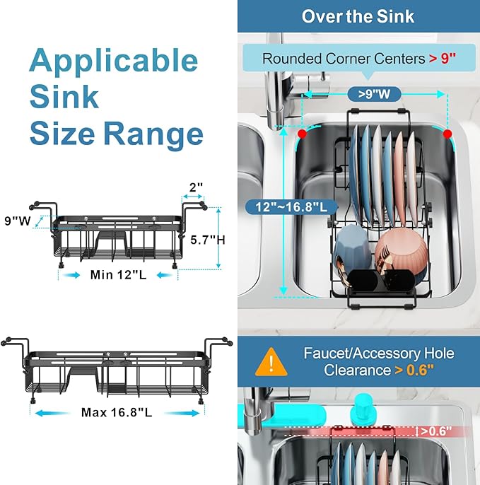 iSPECLE Small Sink Dish Drying Rack