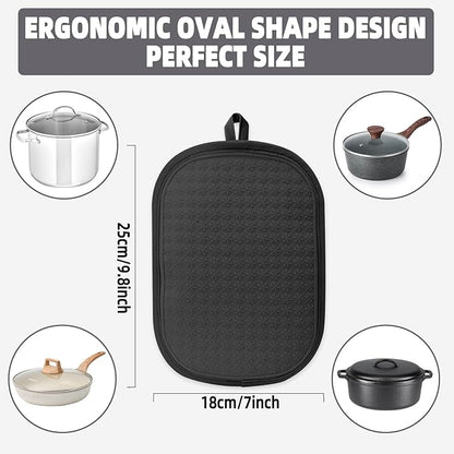 Hovico 2PCS Silicone Pot Holders, Oven Mitts Heat Resistant Hot Pads