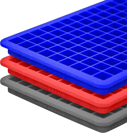 Tovolo Mini Ice Cube Tray with Lid Set of 3 Assorted Colors Small Ice Maker