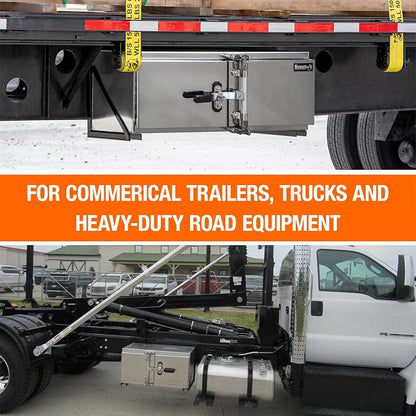 Buyers Products 1763127 Smooth Aluminum Underbody Truck Tool Box With Cam Lock Stainless Steel Double Barn Door, 60 x 24 x 18 Inch, Made In The USA