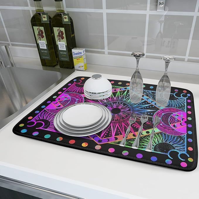 Colorful Microfiber Dish Drying Mat