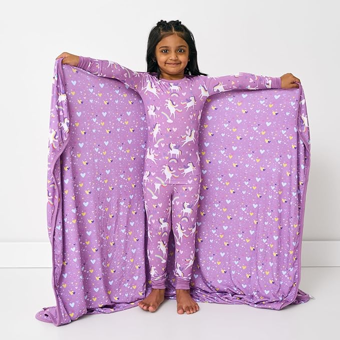 Little Sleepies Two-Piece Pajama Set for Boys & Girls, Soft Viscose from Bamboo Toddler Pajamas for Kids, Family Matching PJs
