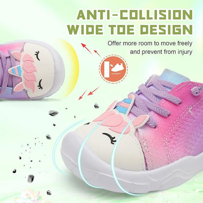 JIASUQI Toddler Shoes for Boys Girls Slip on Sneakers Wide Toe Walking Shoes Toddler Sock Shoes