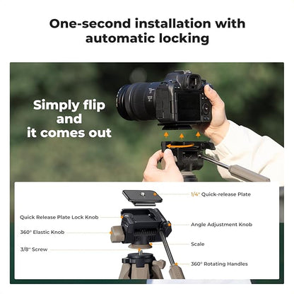 K&F CONCEPT Camera Tripod, Cellphone Clip