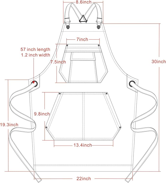 Jeanerlor - Denim Apron with Pockets