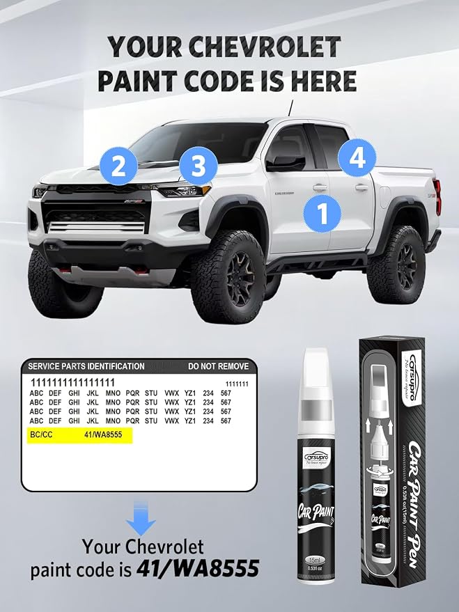 Northsky Blue Metallic(GA0/WA619D) for Chevrolet Touch Up Paint Pen, 2 in 1 Car Scratch Remover with Pen Tip and Brush, Precise Color Match for Car Paint Scratch Repair, Quickly and Easily Fix Chips and Nicks
