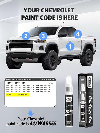 Northsky Blue Metallic(GA0/WA619D) for Chevrolet Touch Up Paint Pen, 2 in 1 Car Scratch Remover with Pen Tip and Brush, Precise Color Match for Car Paint Scratch Repair, Quickly and Easily Fix Chips and Nicks