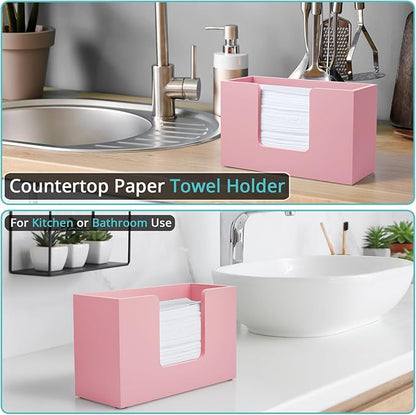 Paper Towel Dispenser Countertop, Wooden Bathroom Paper Towel Holder,