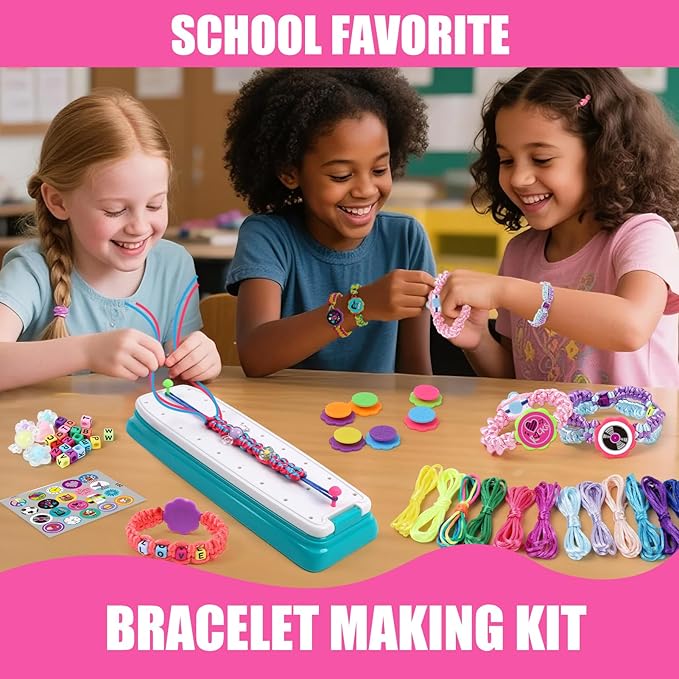 GILI Friendship Bracelet Making Kit for Girls Age 8-12 – DIY Arts and Crafts Toys – Best Christmas Birthday Gifts Ideas for Girls 7 8 9 10 11 Years Old