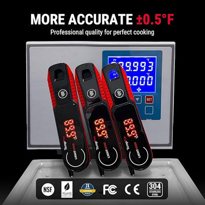 TempPro Lightning 1-Sec Instant Read Meat Thermometer, Kitchen Food Thermometer