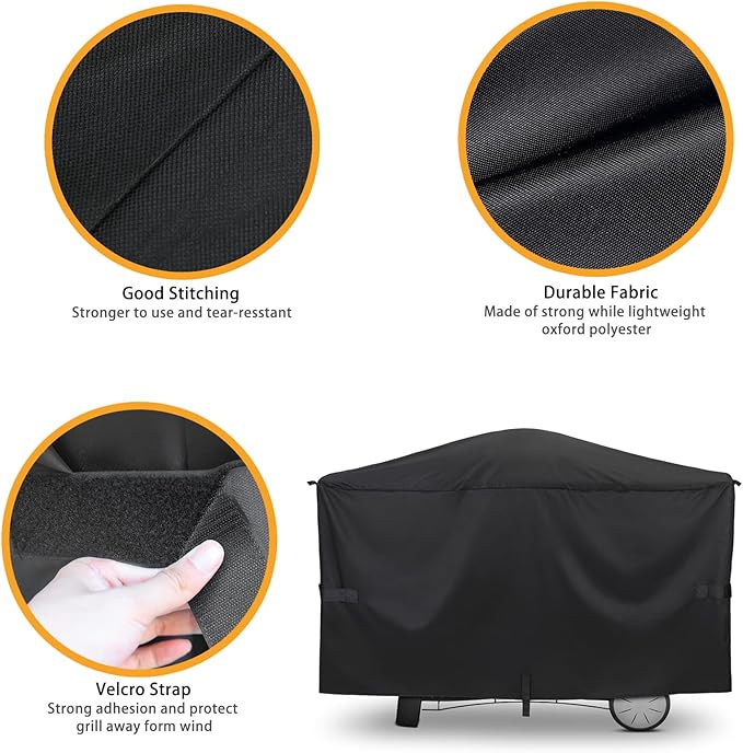 Grill Cover for Weber Q2000, Q2200, Q2400, Q300, Q320, Q3000, Q3200 Gas Grills, Heavy Duty BBQ Gas Grill Cover 7112, Waterproof UV Resistant Cover, Outdoor Barbeque Grill Accessories