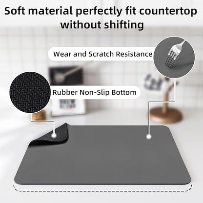LOPNUR Kitchen Dish Drying Mat, Diatomite Coffee Mat, Super Absorbent Dish