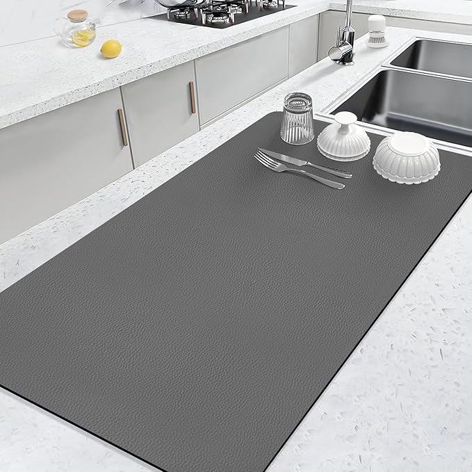 LOPNUR Kitchen Dish Drying Mat, 31.5"x17" Extra Large Dish Drying Mats