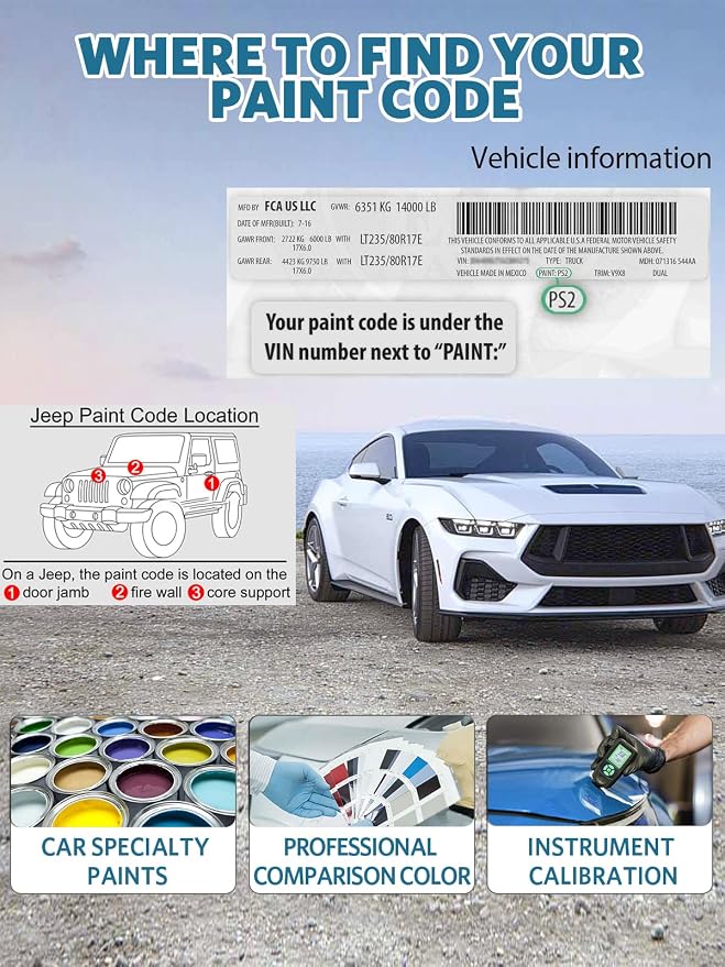Sting Gray(PDN) Touch Up Paint for Jeep, Car Paint Scratch Repair Remover Pen Color Exact Match, Quick and Easy Fix Automotive Chips and Nicks Scuff