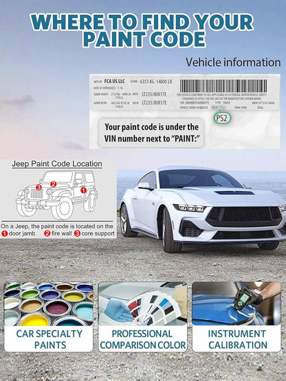 Sting Gray(PDN) Touch Up Paint for Jeep, Car Paint Scratch Repair Remover Pen Color Exact Match, Quick and Easy Fix Automotive Chips and Nicks Scuff