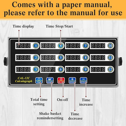 Relaxweex 2 Pack Commercial 12 Channel Digital Kitchen Timer, Wall Mount or