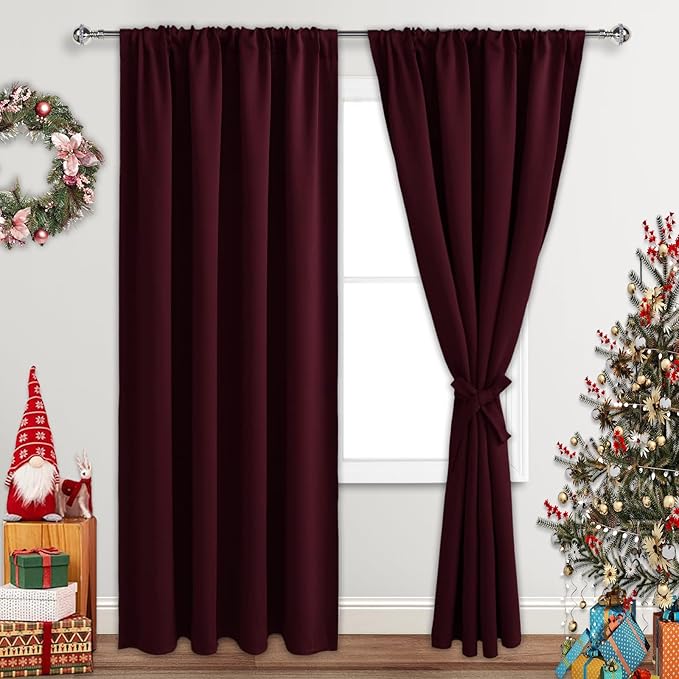 JIUZHEN Christmas Blackout Curtains