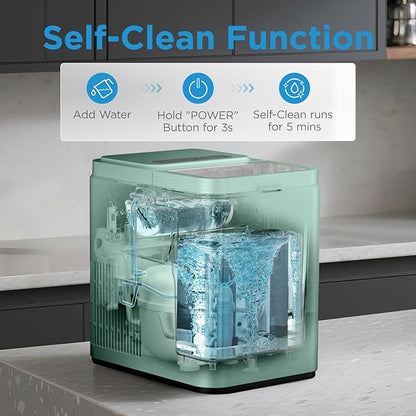 Midea MERI26B1AGN Countertop Bullet-Ice Maker, 8 Ice Bullets Ready in 6 Minutes