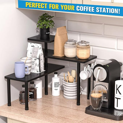 JayRex Countertop Corner Shelf, 3 Tier Shelf Moveable Organizer