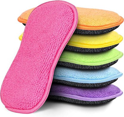 HOMEXCEL 6 Pack Multi-Purpose Scrub Sponges Kitchen, Dish Sponge, Non-Scratch