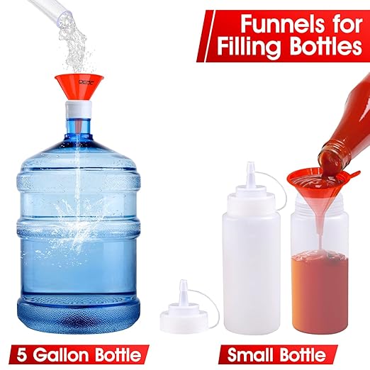 DEDC Oil Funnels, Gas Funnels, Plastic Funnel Set