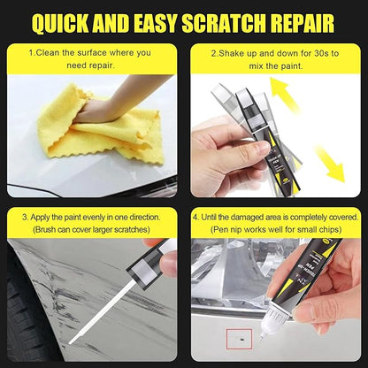 XNA Black Ebony(UA/UD/M6373/M6877) for Ford Touch Up Paint, Car Scratch Remover for Nicks and Chips Repair, 2-In-1 Quick & Easy Fix Car Scratch Repair Kit with Exact Color-Matched