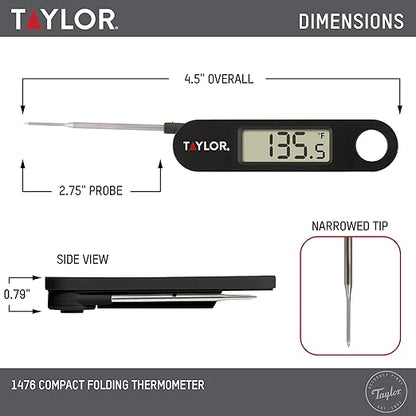 Taylor 1476 Instant Read Digital Meat Food Grill BBQ Cooking Kitchen Thermometer