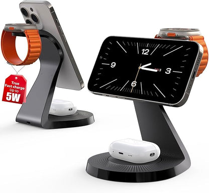 3 in 1 Charging Station for Apple Devices, Mag-Safe Charger Stand Fast Charging